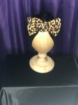 Leopard Print Bow Turban