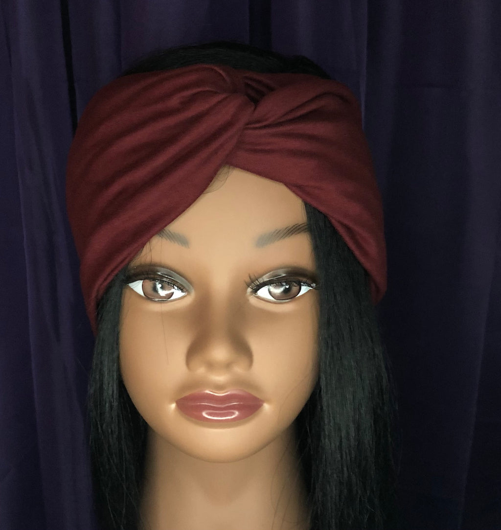 Intertwined Headband Burgundy