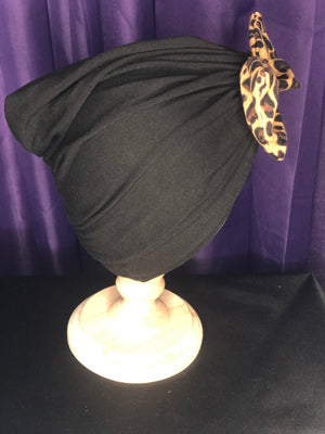 Leopard Print Bow Turban